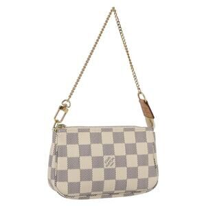 LOUIS VUITTON Damier Azur Mini Pochette Accessoires Pouch N63005 Auth am10279V